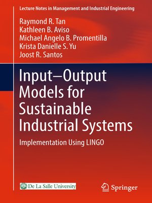 cover image of Input-Output Models for Sustainable Industrial Systems